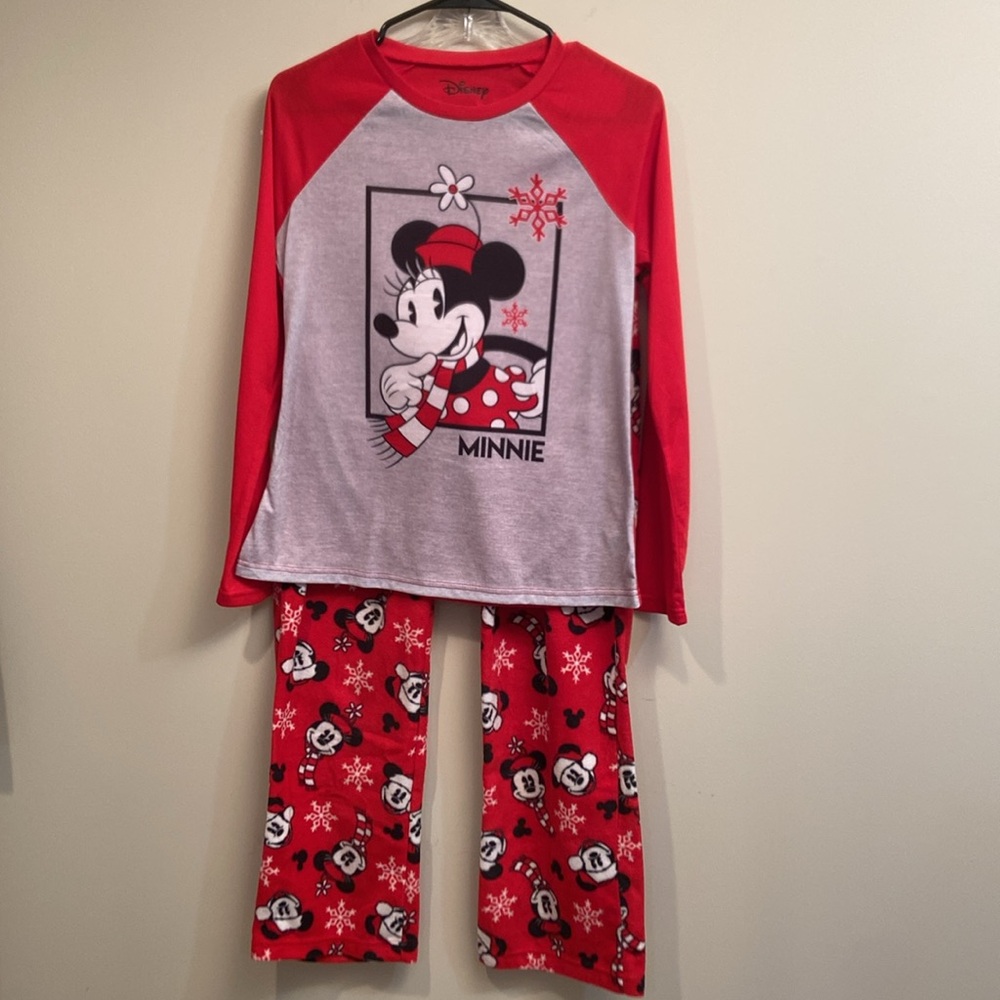 Disney Minnie Christmas Fleece/Polyester 2-piece pajama set